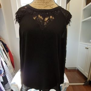 COPY - Black with lace blouse. Size L Brixon Ive